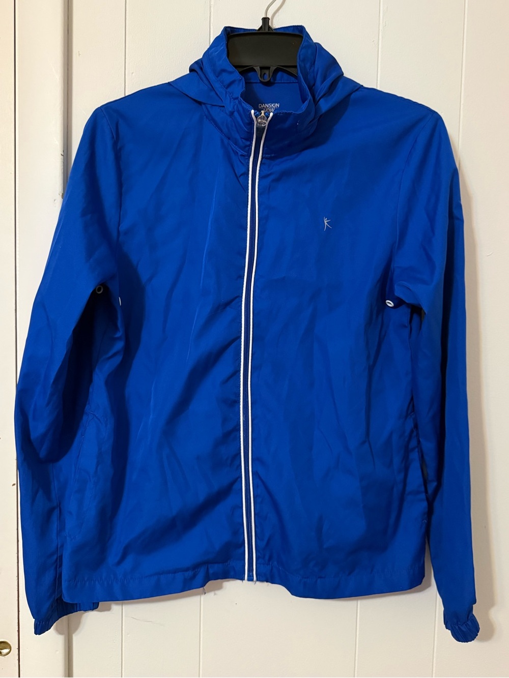 Danskin Bright Blue Full-Zip Hooded Active Jacket